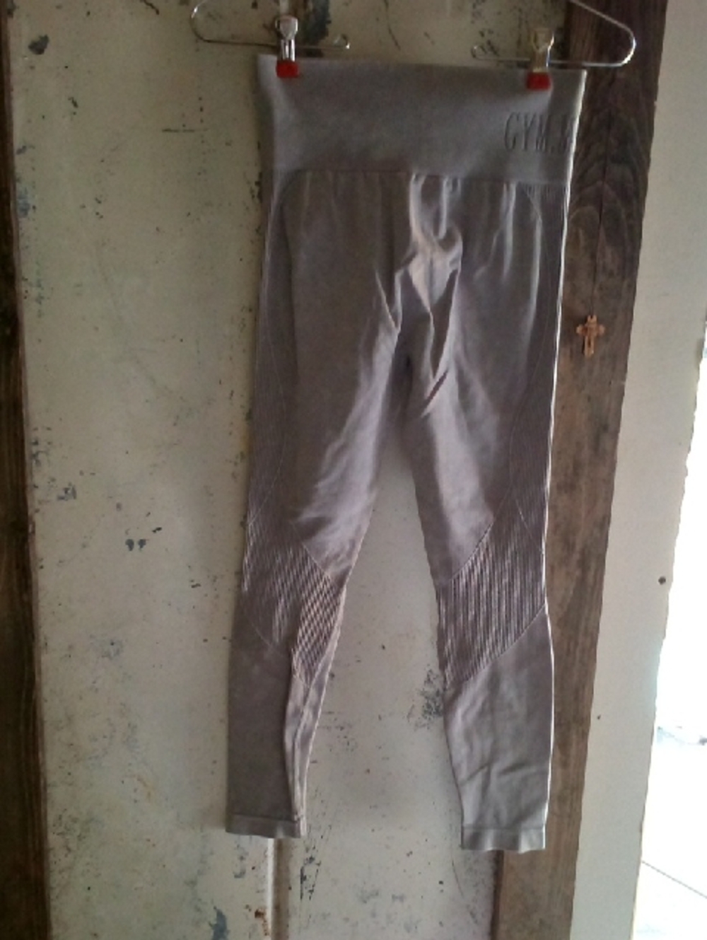 Seamless High-Waist Leggings in Light Gray - Athletic Fit